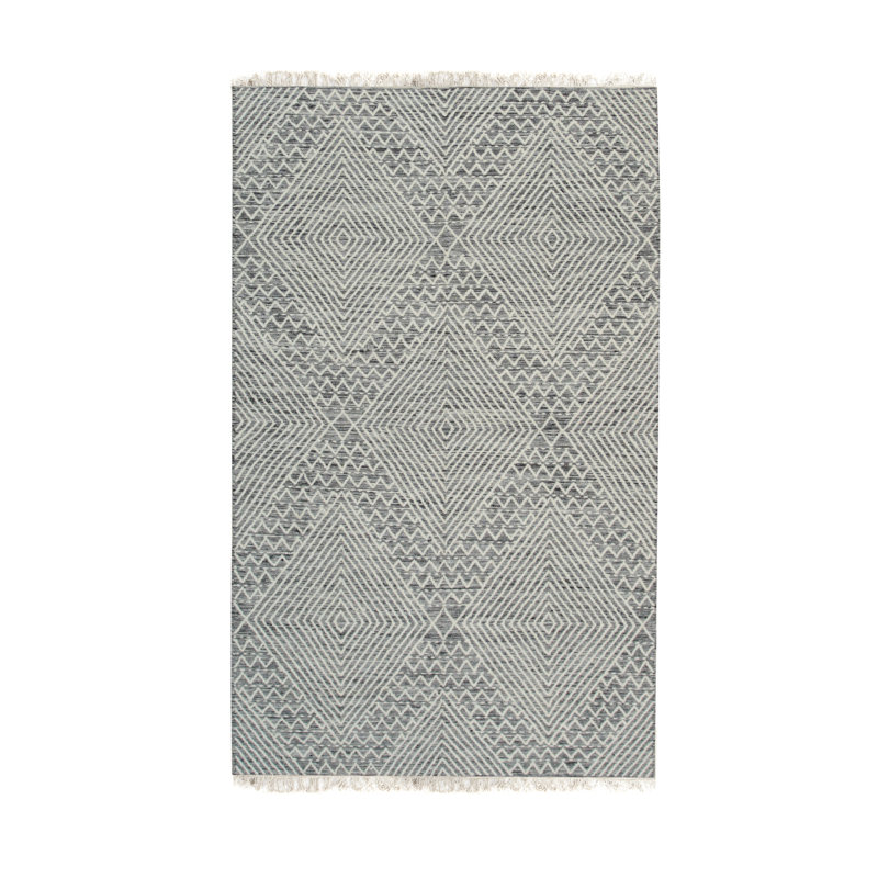 Dakota Fields Handmade HandKnotted Wool Black Rug Wayfair